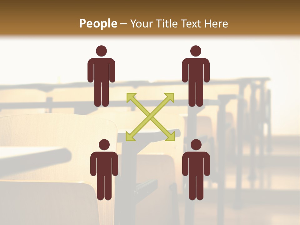 School Desks PowerPoint Template