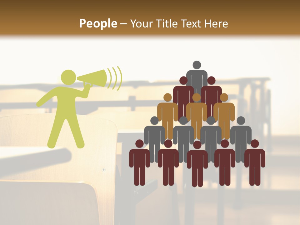 School Desks PowerPoint Template