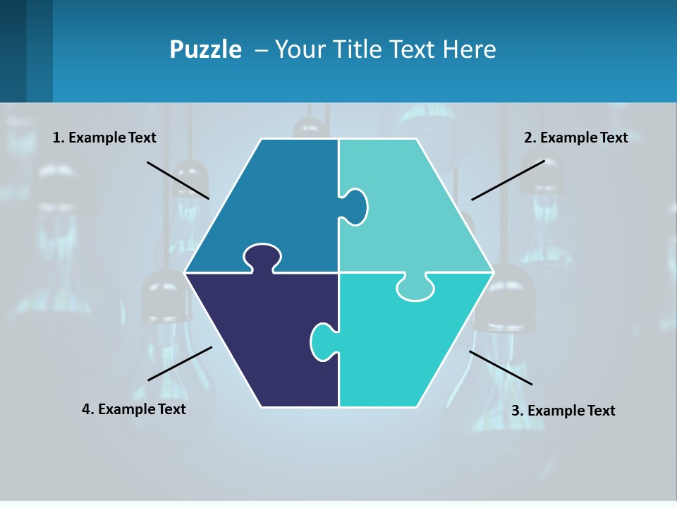 One Light Bulb Among Many PowerPoint Template