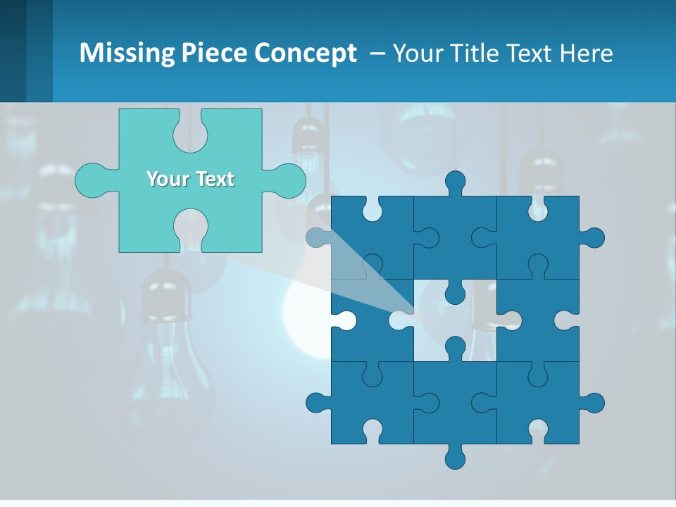 One Light Bulb Among Many PowerPoint Template