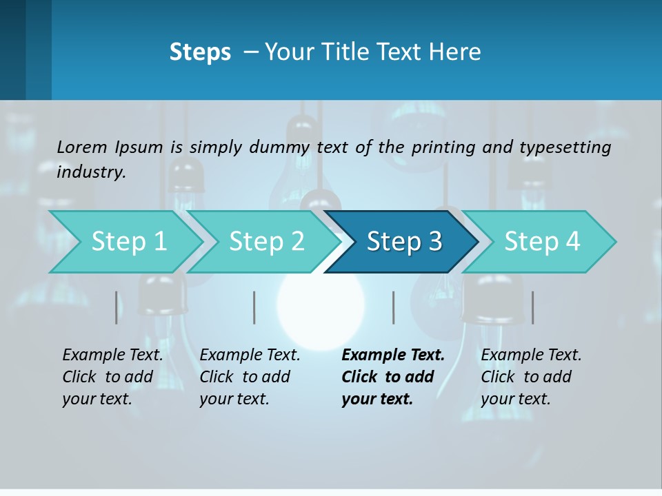 One Light Bulb Among Many PowerPoint Template