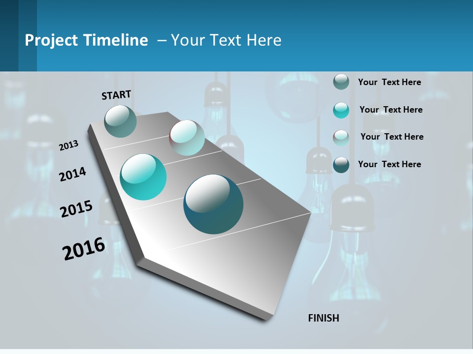 One Light Bulb Among Many PowerPoint Template