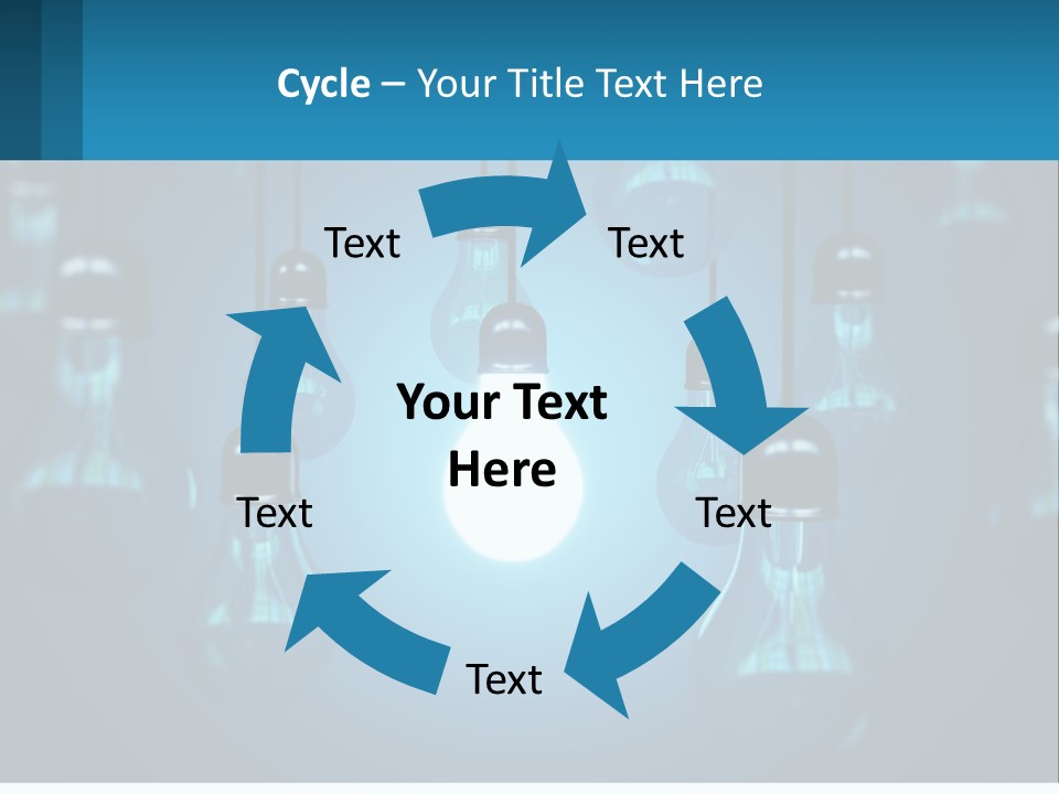 One Light Bulb Among Many PowerPoint Template