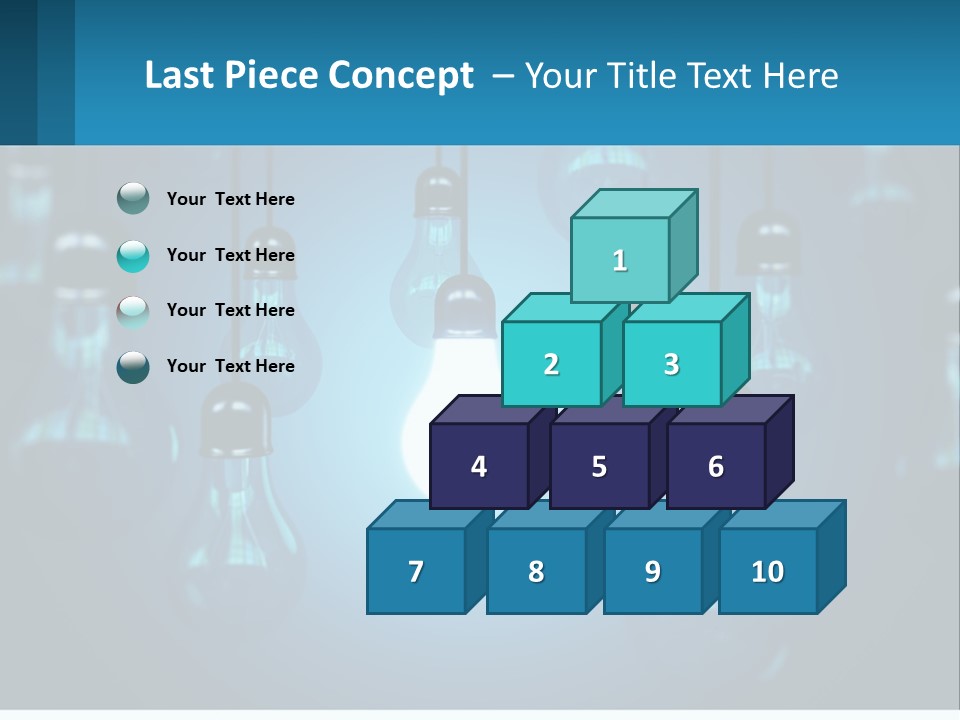 One Light Bulb Among Many PowerPoint Template