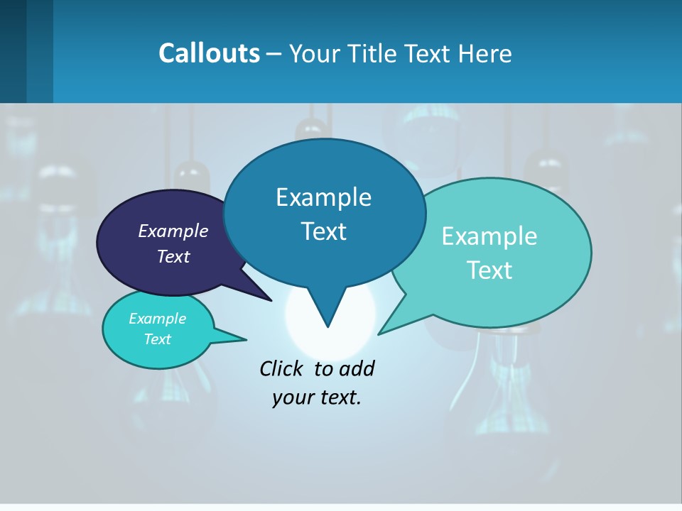 One Light Bulb Among Many PowerPoint Template