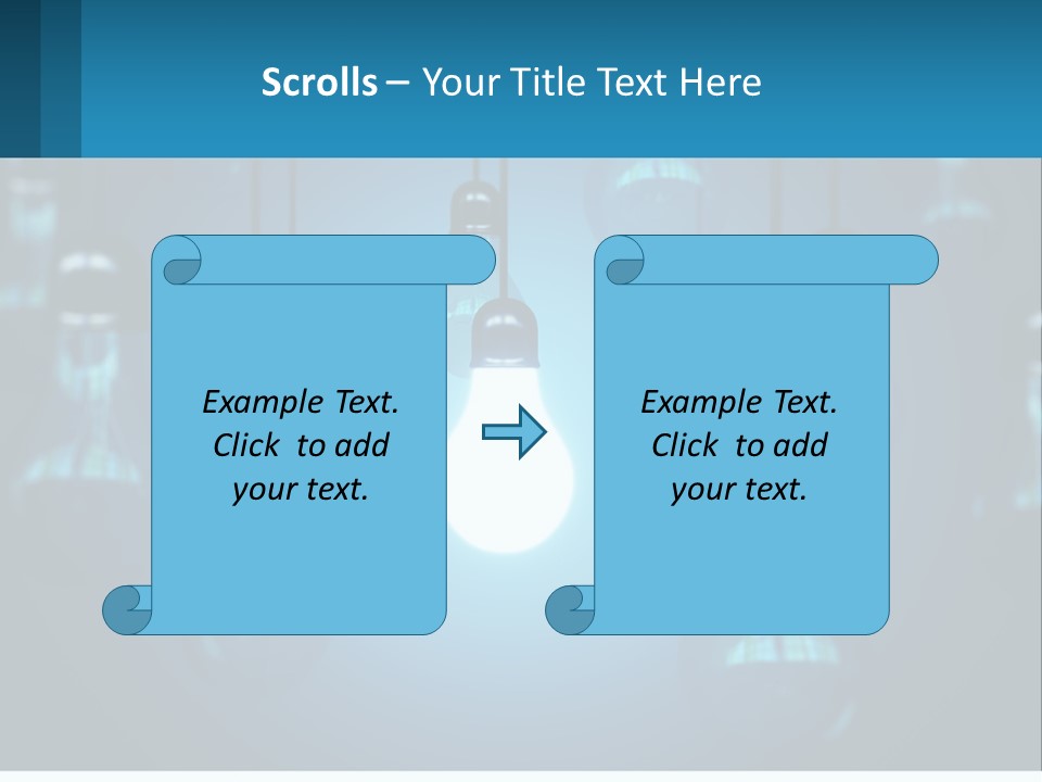 One Light Bulb Among Many PowerPoint Template