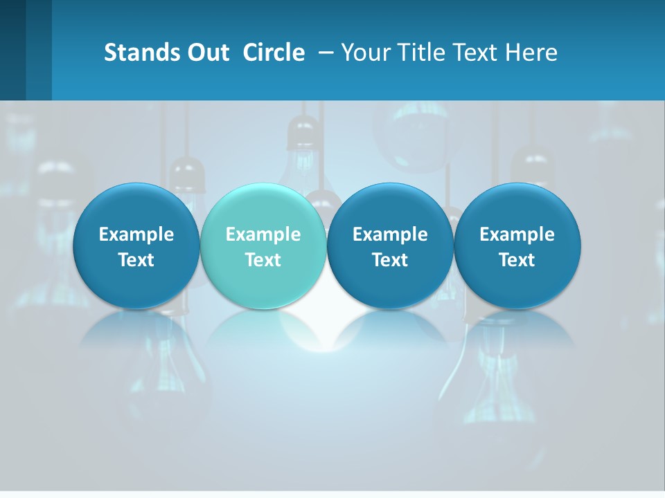 One Light Bulb Among Many PowerPoint Template