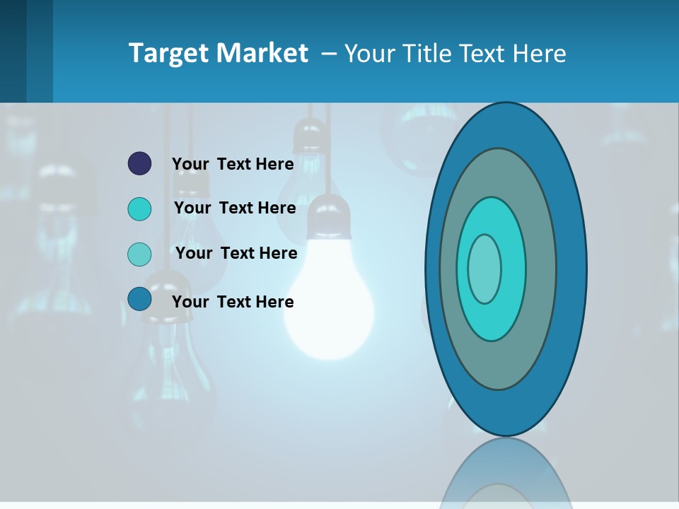 One Light Bulb Among Many PowerPoint Template