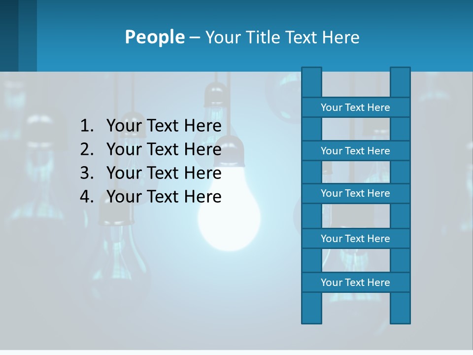 One Light Bulb Among Many PowerPoint Template