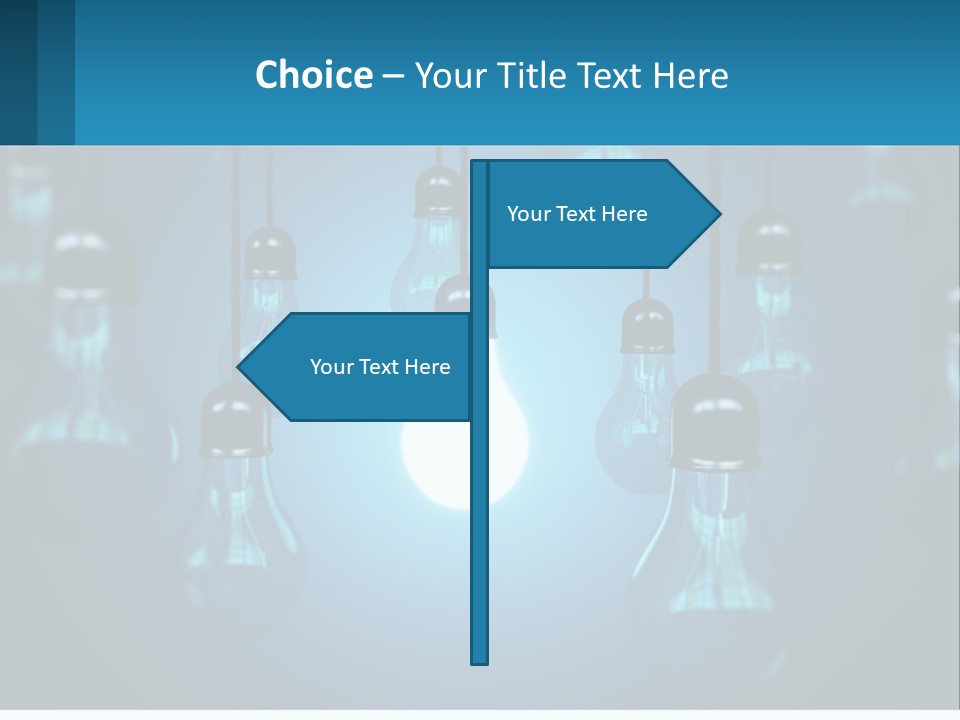 One Light Bulb Among Many PowerPoint Template