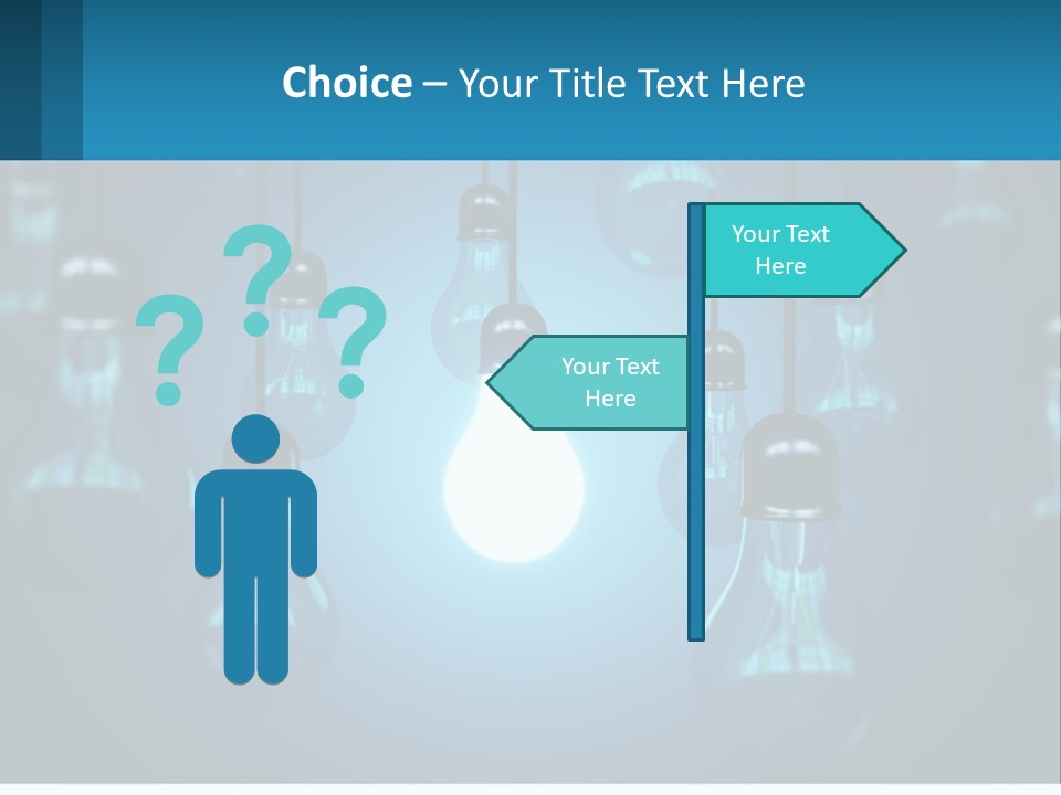 One Light Bulb Among Many PowerPoint Template