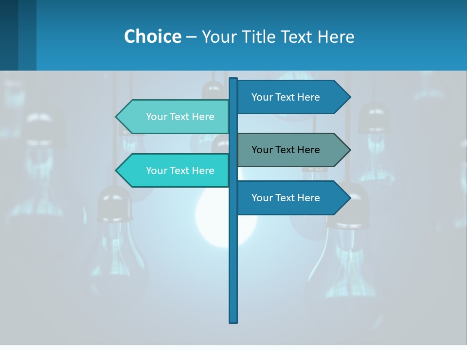 One Light Bulb Among Many PowerPoint Template
