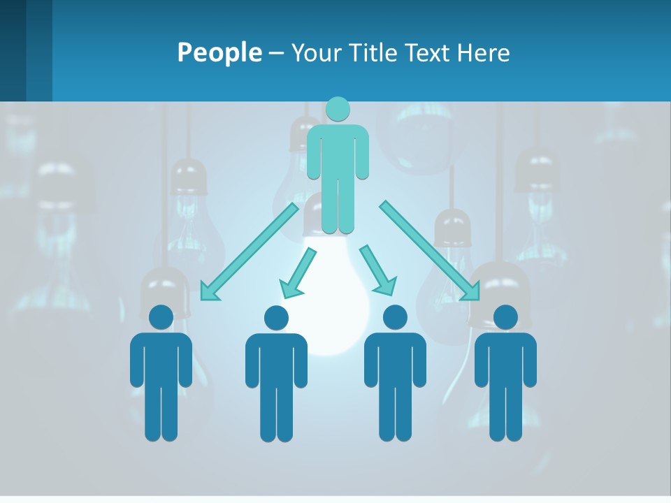 One Light Bulb Among Many PowerPoint Template