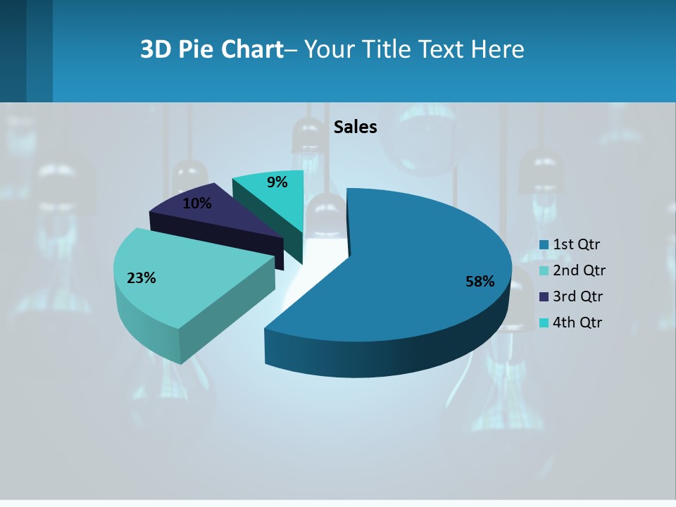One Light Bulb Among Many PowerPoint Template