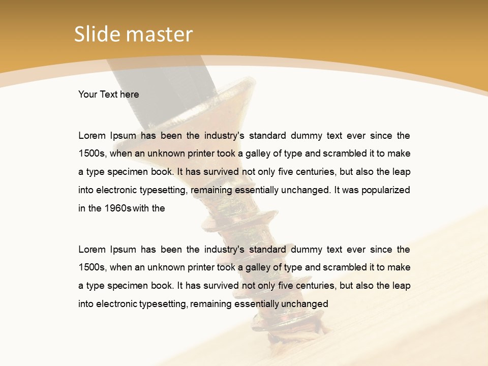 Tighten The Screw PowerPoint Template