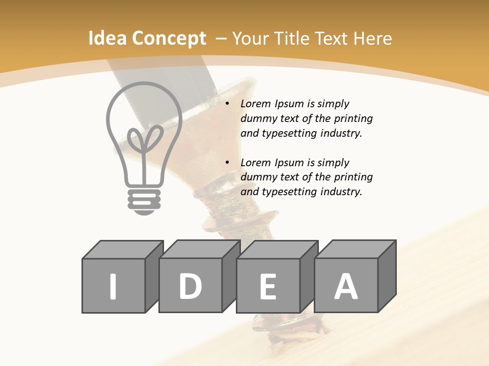 Tighten The Screw PowerPoint Template