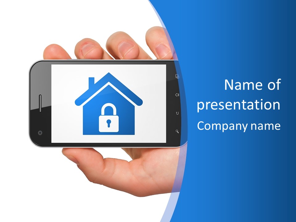 Smart Home In A Smartphone PowerPoint Template