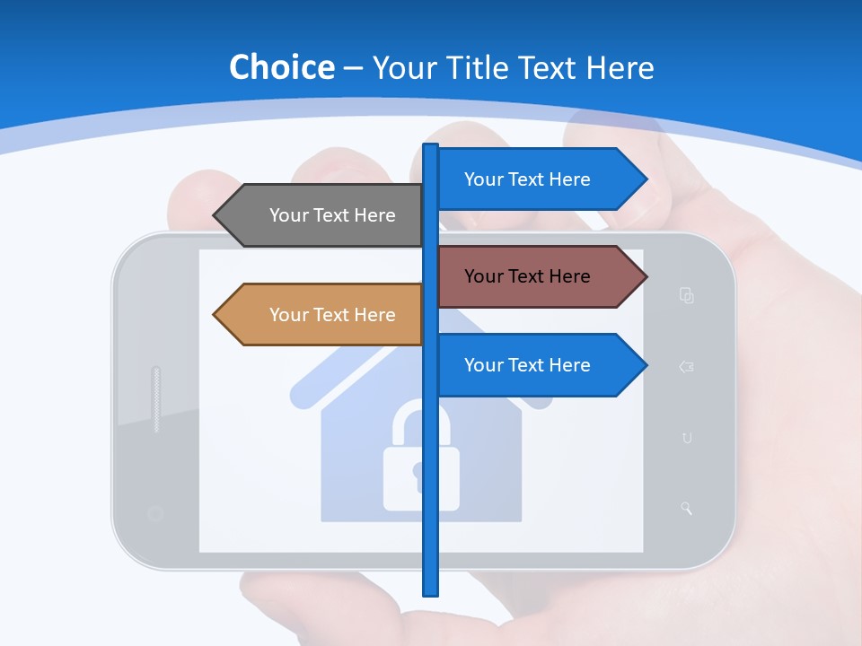 Smart Home In A Smartphone PowerPoint Template