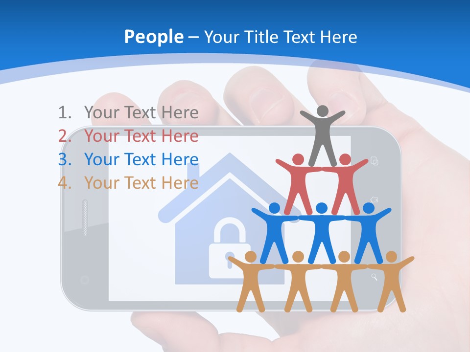 Smart Home In A Smartphone PowerPoint Template
