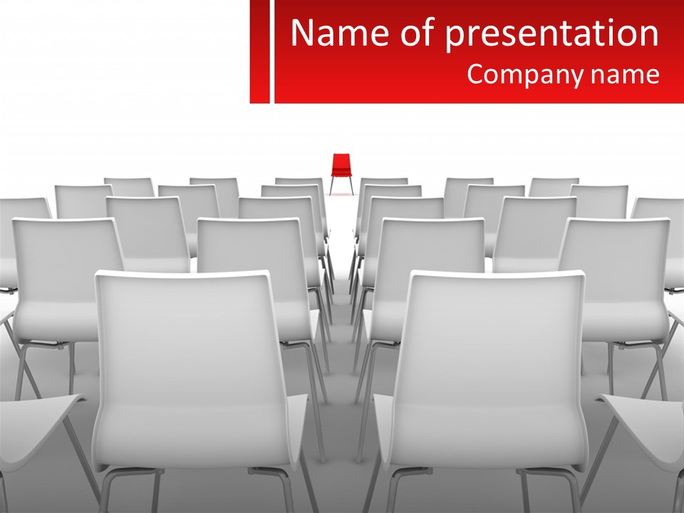 Chairs At The Conference PowerPoint Template