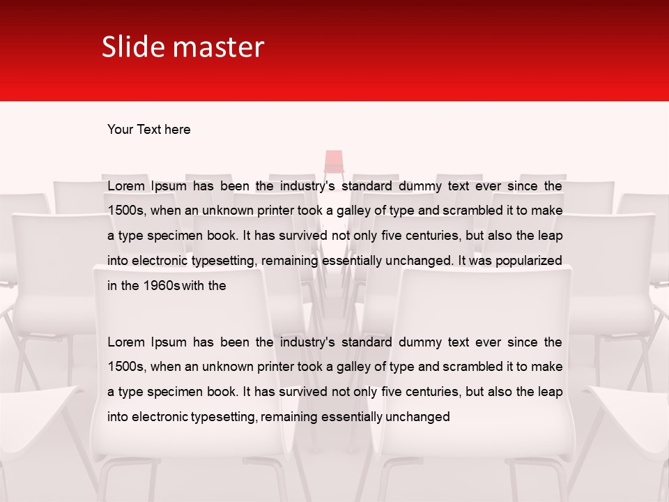 Chairs At The Conference PowerPoint Template