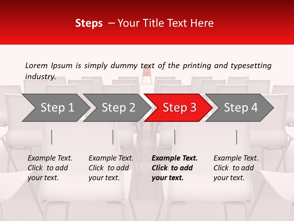 Chairs At The Conference PowerPoint Template