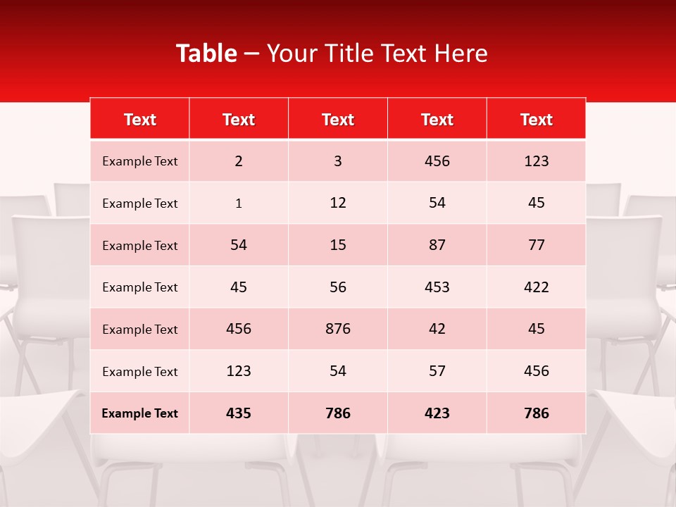 Chairs At The Conference PowerPoint Template