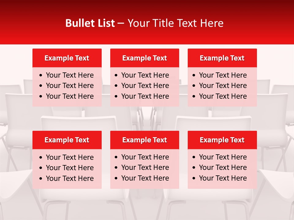 Chairs At The Conference PowerPoint Template
