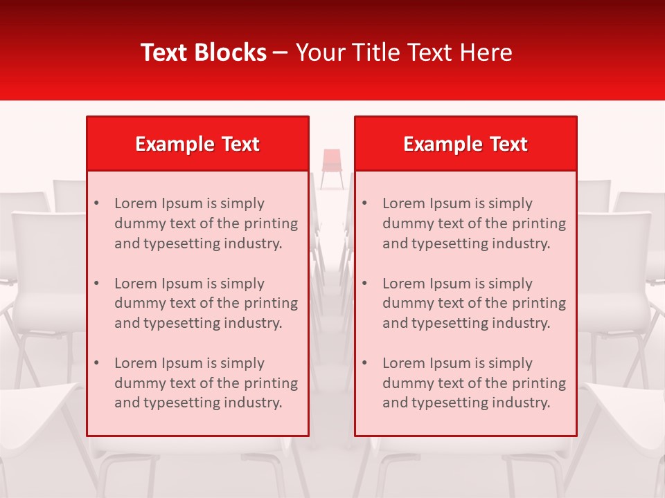 Chairs At The Conference PowerPoint Template