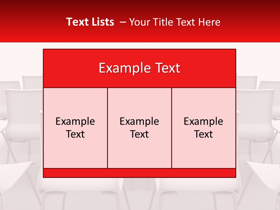 Chairs At The Conference PowerPoint Template