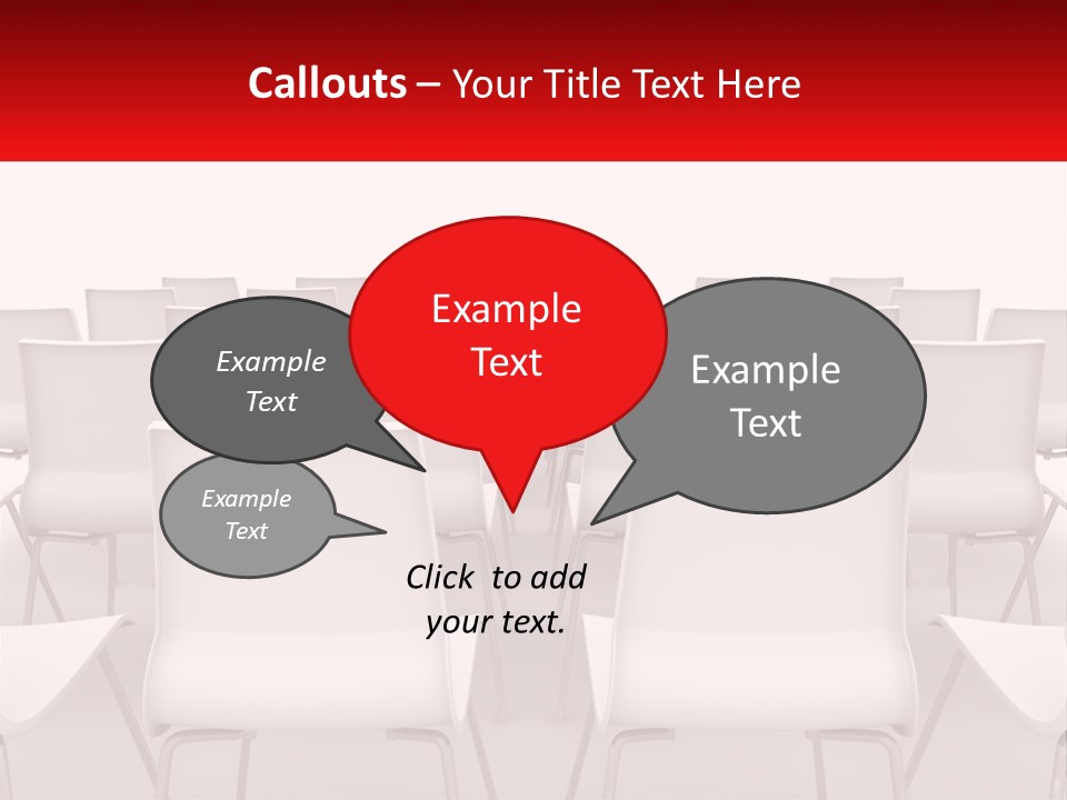 Chairs At The Conference PowerPoint Template