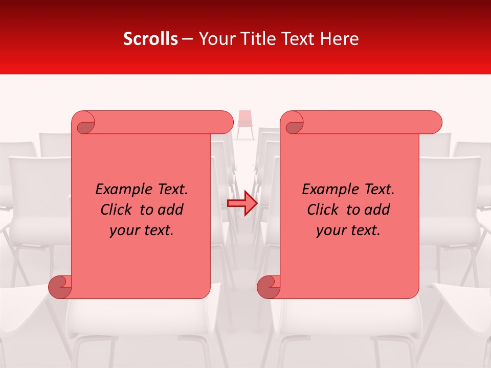 Chairs At The Conference PowerPoint Template
