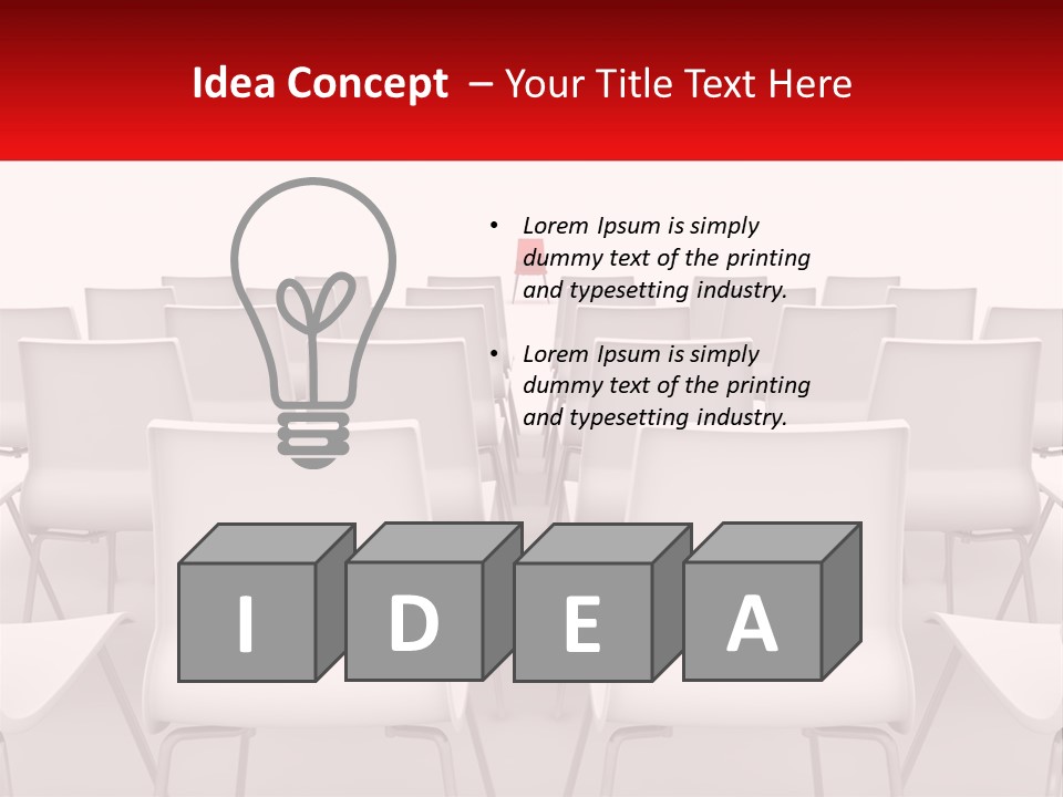 Chairs At The Conference PowerPoint Template