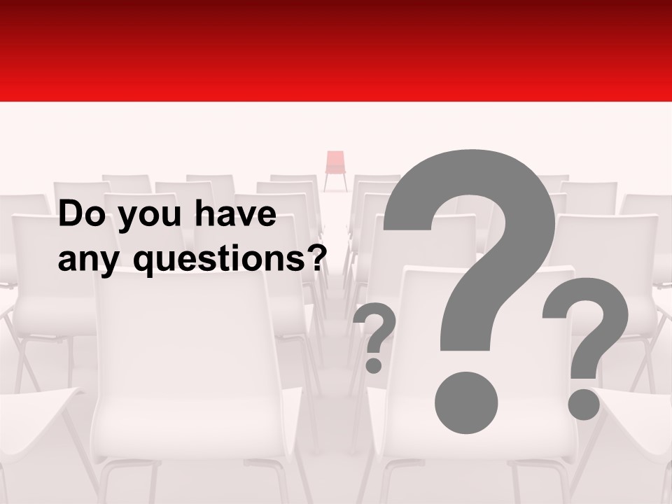 Chairs At The Conference PowerPoint Template