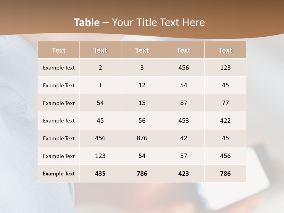 Man Adjusts His Smartphone PowerPoint Template