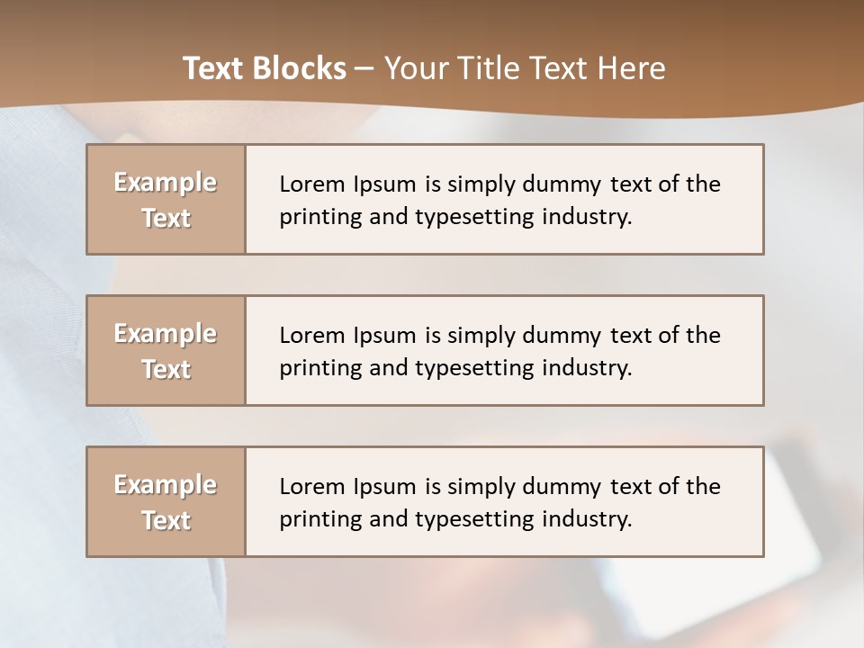 Man Adjusts His Smartphone PowerPoint Template