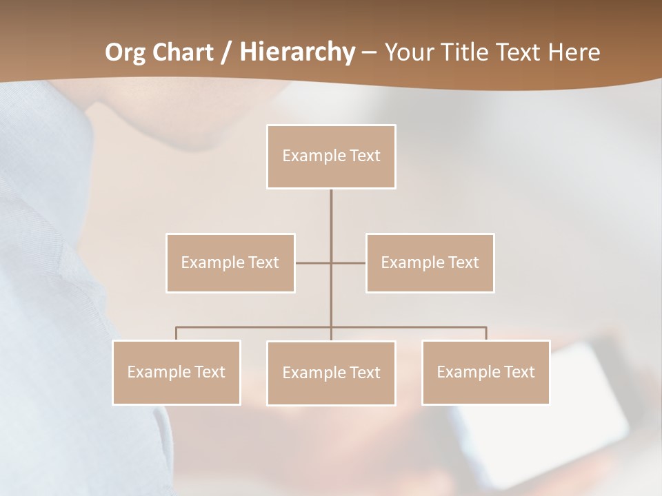 Man Adjusts His Smartphone PowerPoint Template