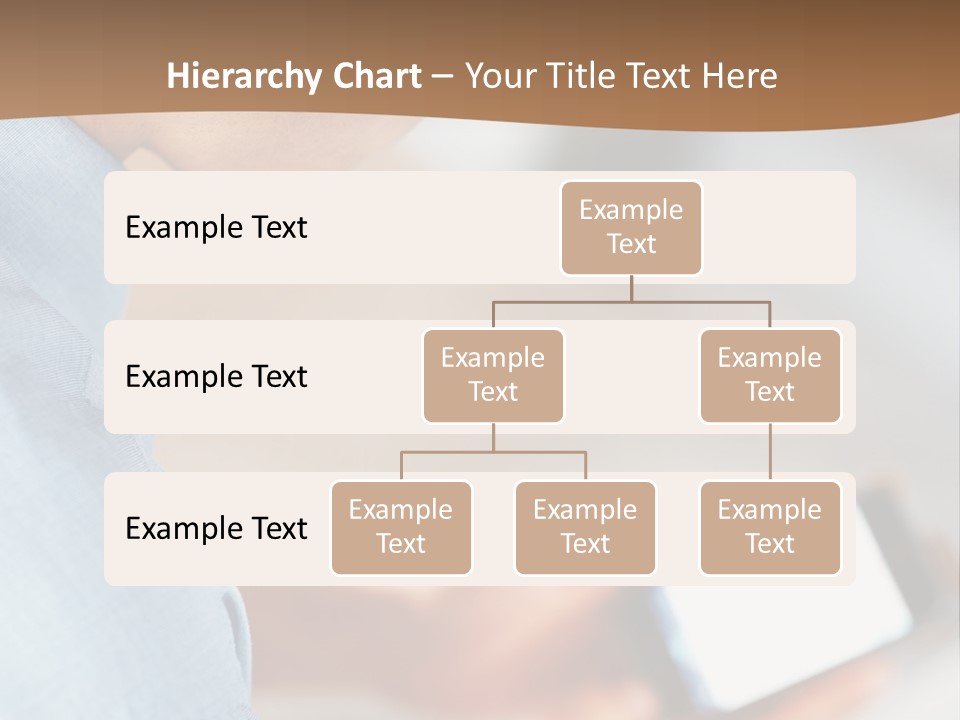 Man Adjusts His Smartphone PowerPoint Template