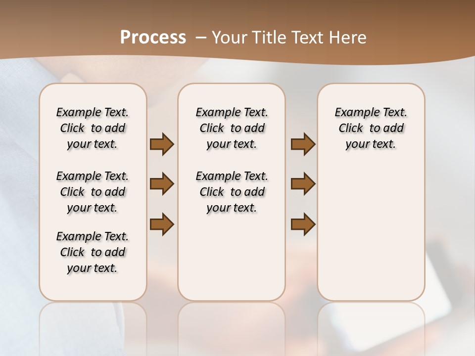 Man Adjusts His Smartphone PowerPoint Template