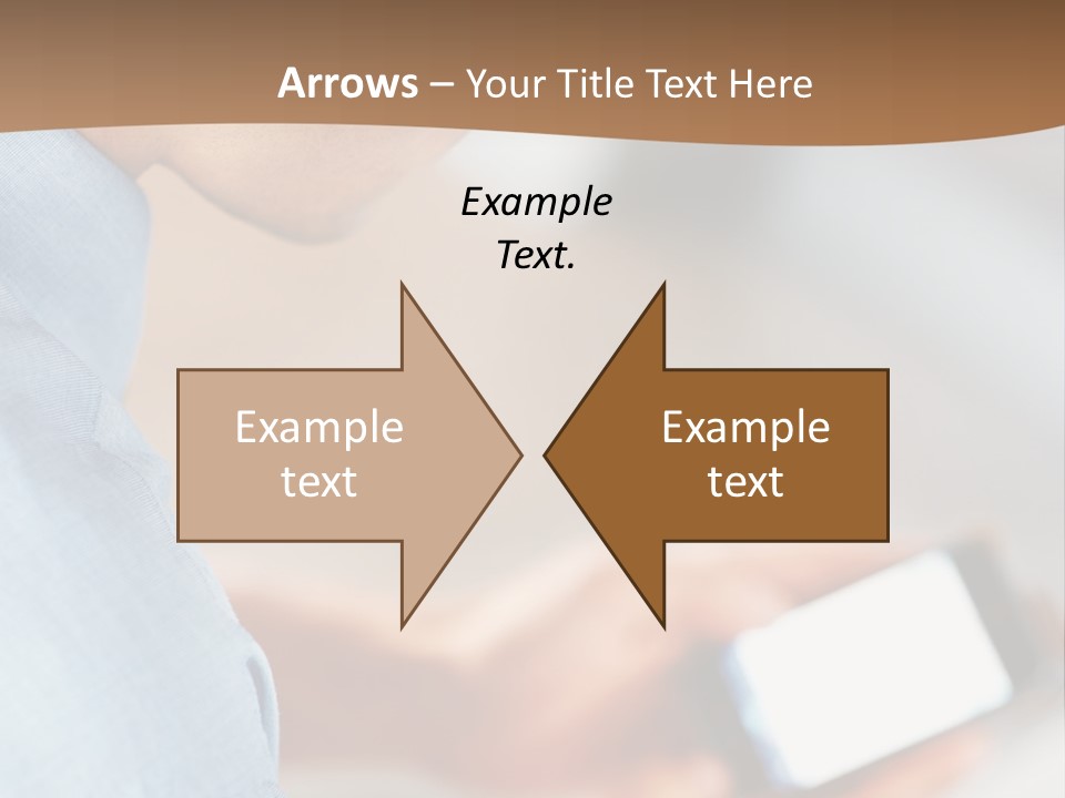 Man Adjusts His Smartphone PowerPoint Template