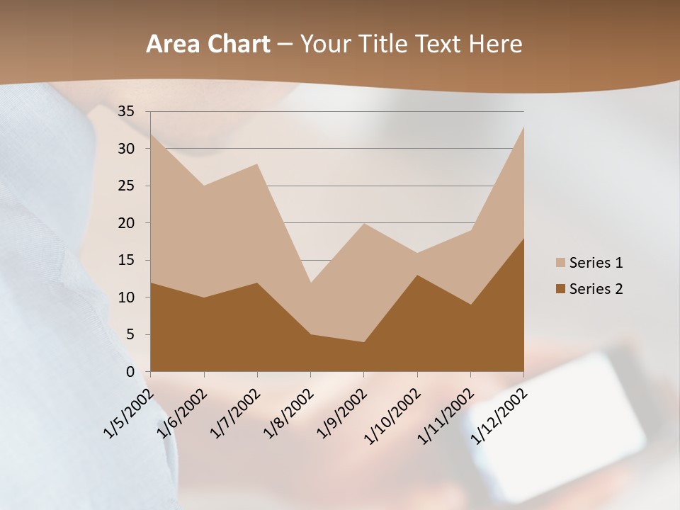 Man Adjusts His Smartphone PowerPoint Template