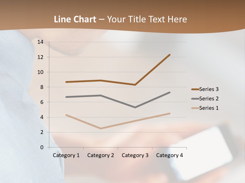 Man Adjusts His Smartphone PowerPoint Template