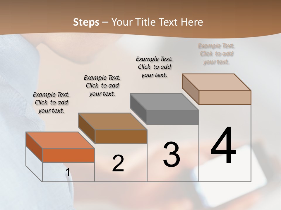 Man Adjusts His Smartphone PowerPoint Template