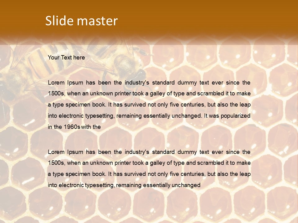 Bees On Combs PowerPoint Template