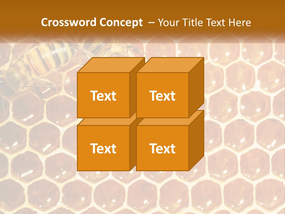 Bees On Combs PowerPoint Template