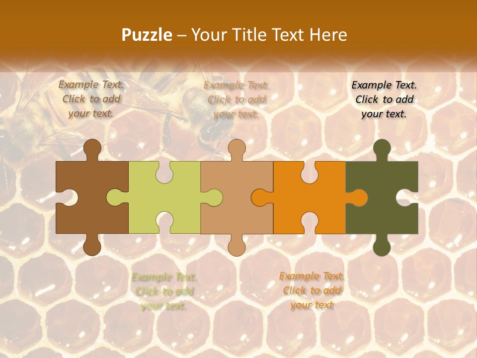 Bees On Combs PowerPoint Template