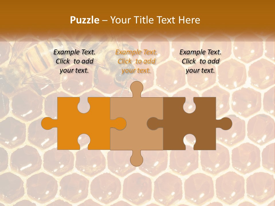 Bees On Combs PowerPoint Template