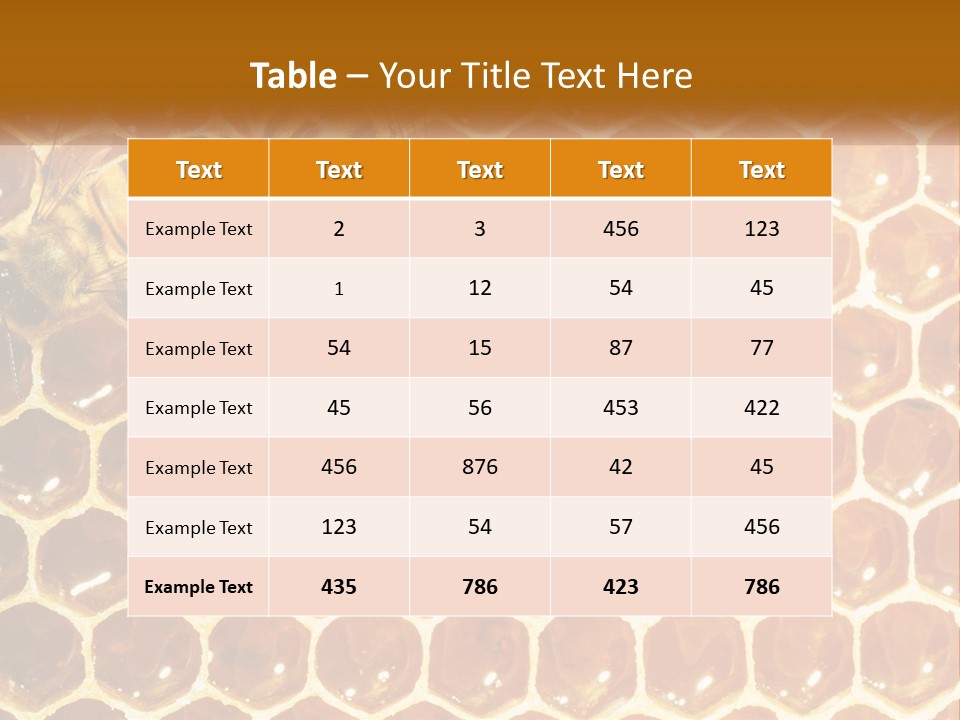 Bees On Combs PowerPoint Template