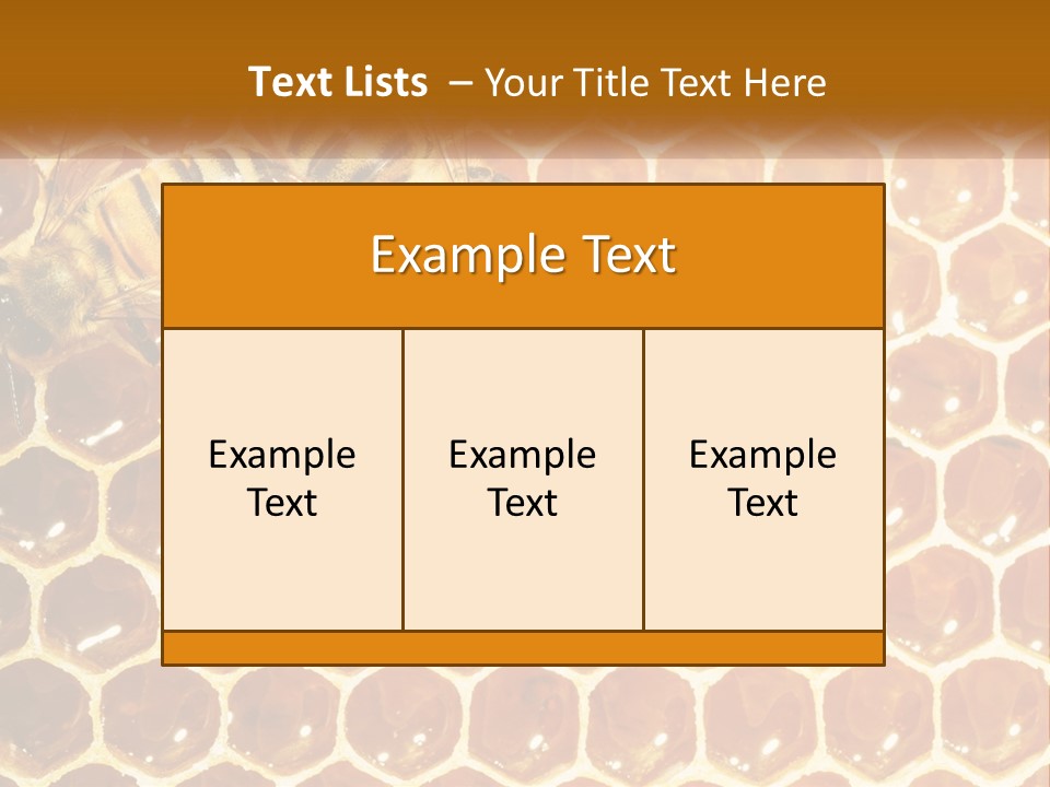 Bees On Combs PowerPoint Template