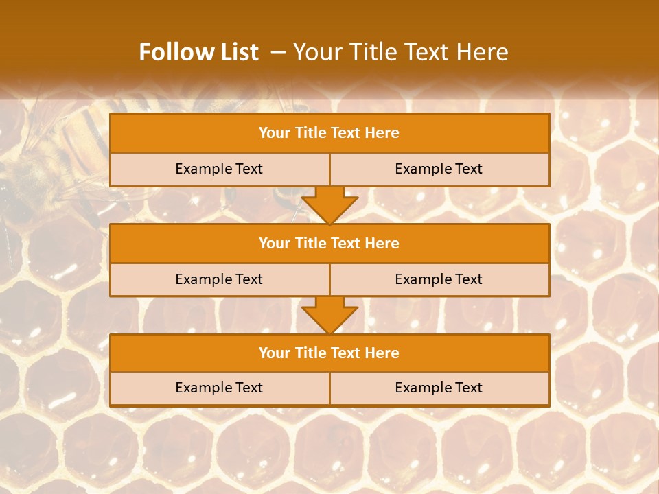 Bees On Combs PowerPoint Template